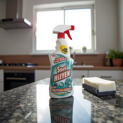 SİHİRLİ HİJYEN ÇAMAŞIR SUYU KATKILI TEMİZLEYİCİ MUTFAK & BANYO 750 ML (16'lı Koli)