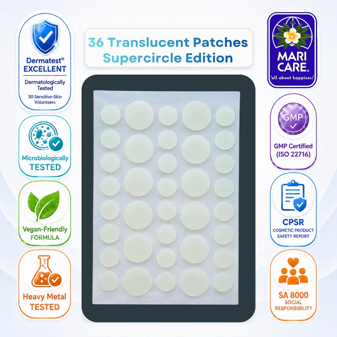 Mari Care Feel Cute Pimple Patches - Supercircle Edition Şeffaf 36 Adet