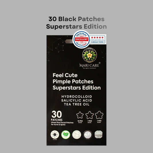 Mari Care Feel Cute Pimple Patches - Superstars Edition Siyah 30 Adet