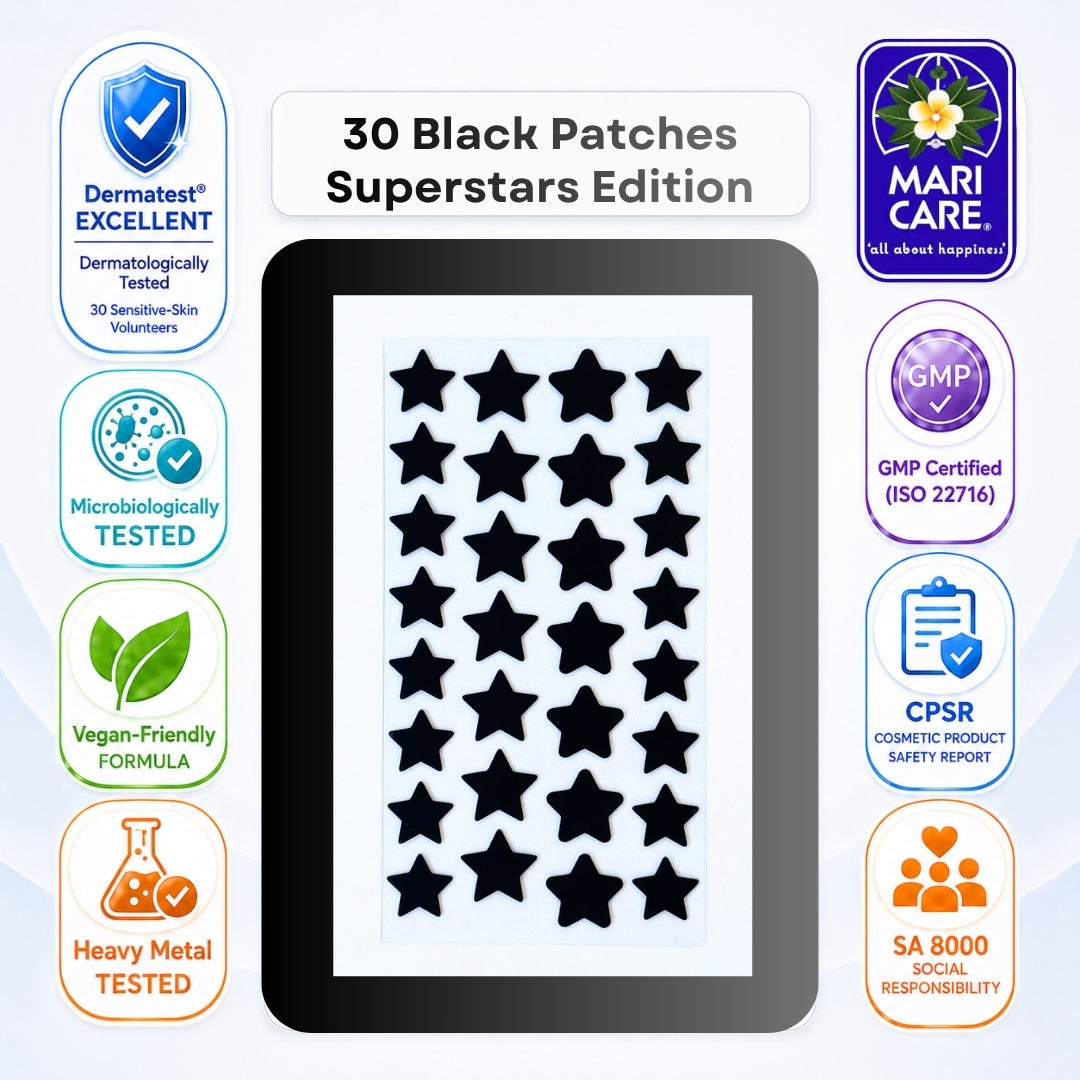 Mari Care Feel Cute Pimple Patches - Superstars Edition Siyah 30 Adet