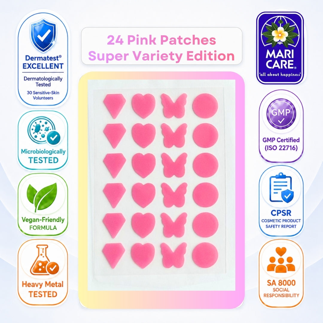 Mari Care Feel Cute Pimple Patches - Super Variety Edition Pembe 24 Adet