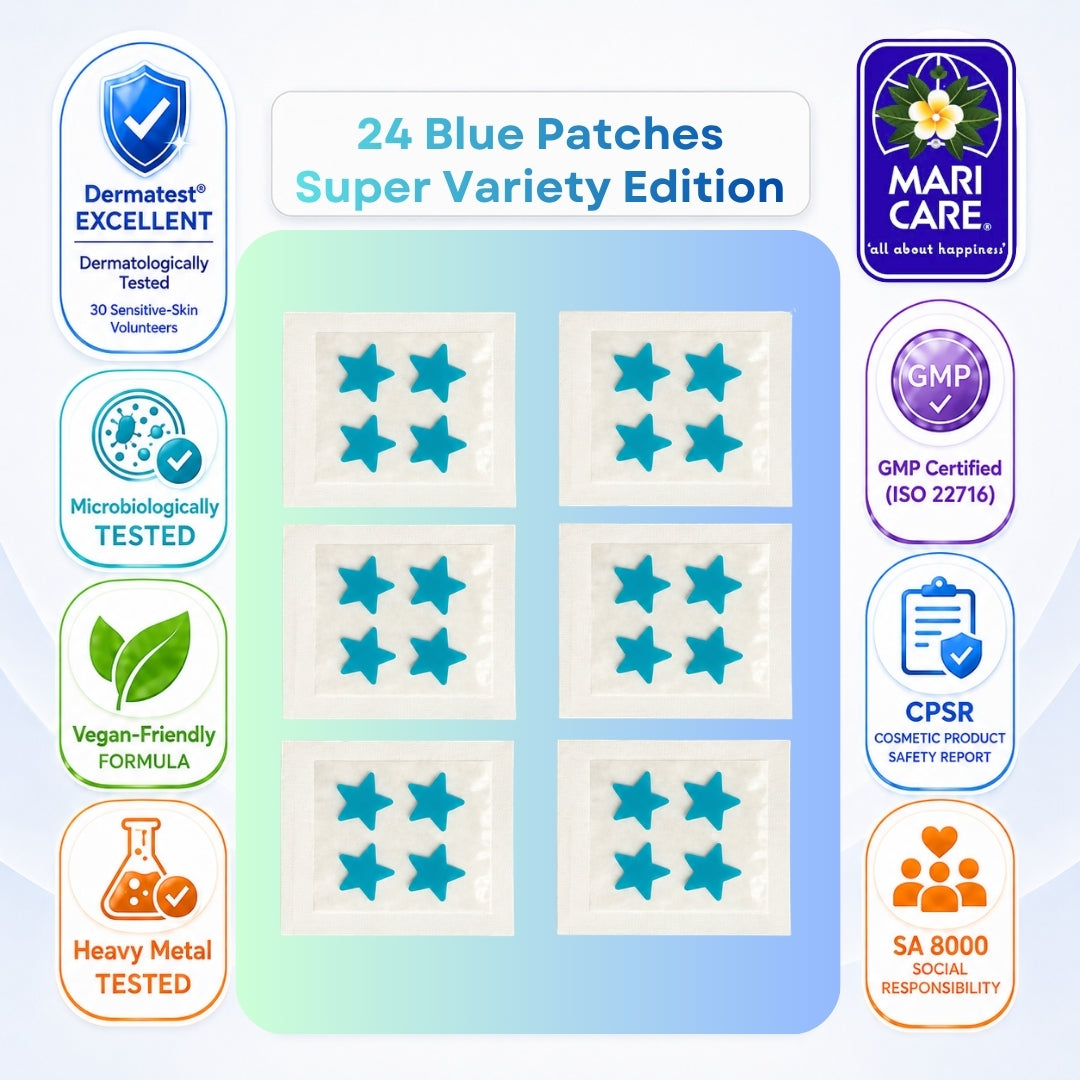 Mari Care Feel Cute Pimple Patches - Super Variety Edition Mavi Turkuaz