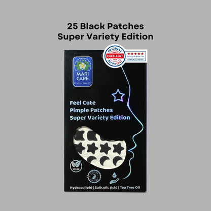 Mari Care Feel Cute Pimple Patches - Super Variety Edition Siyah 25 Adet