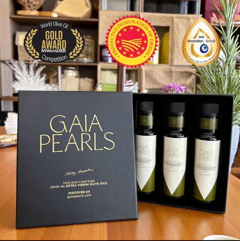 Gaia Pearls Hediyelik -Yeşil Seri   Erken Hasat Soğuk Sıkım 3x100ml