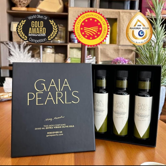 Gaia Pearls Hediyelik Set Erken Hasat Soğuk Sıkım 3x100ml