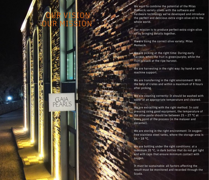 Gaia Pearls Turuncu Seri - Erken Hasat Soğuk Sıkım Natürel Sızma Zeytinyağı