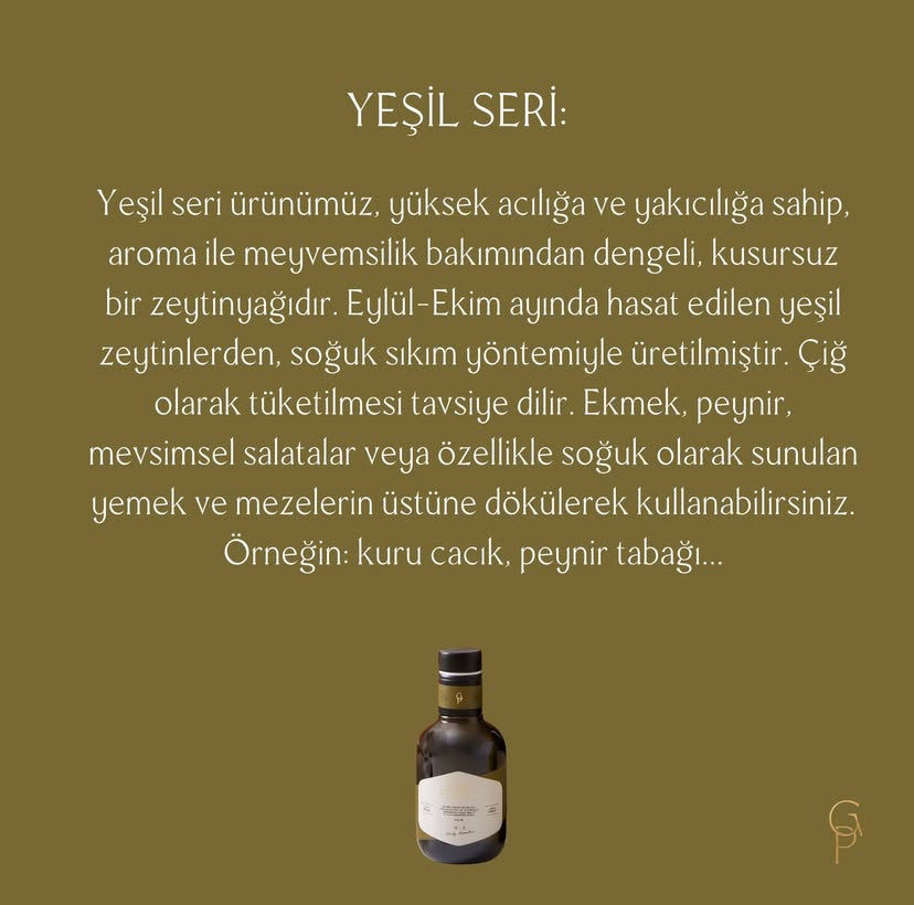 Gaia Pearls Hediyelik -Yeşil Seri   Erken Hasat Soğuk Sıkım 3x100ml