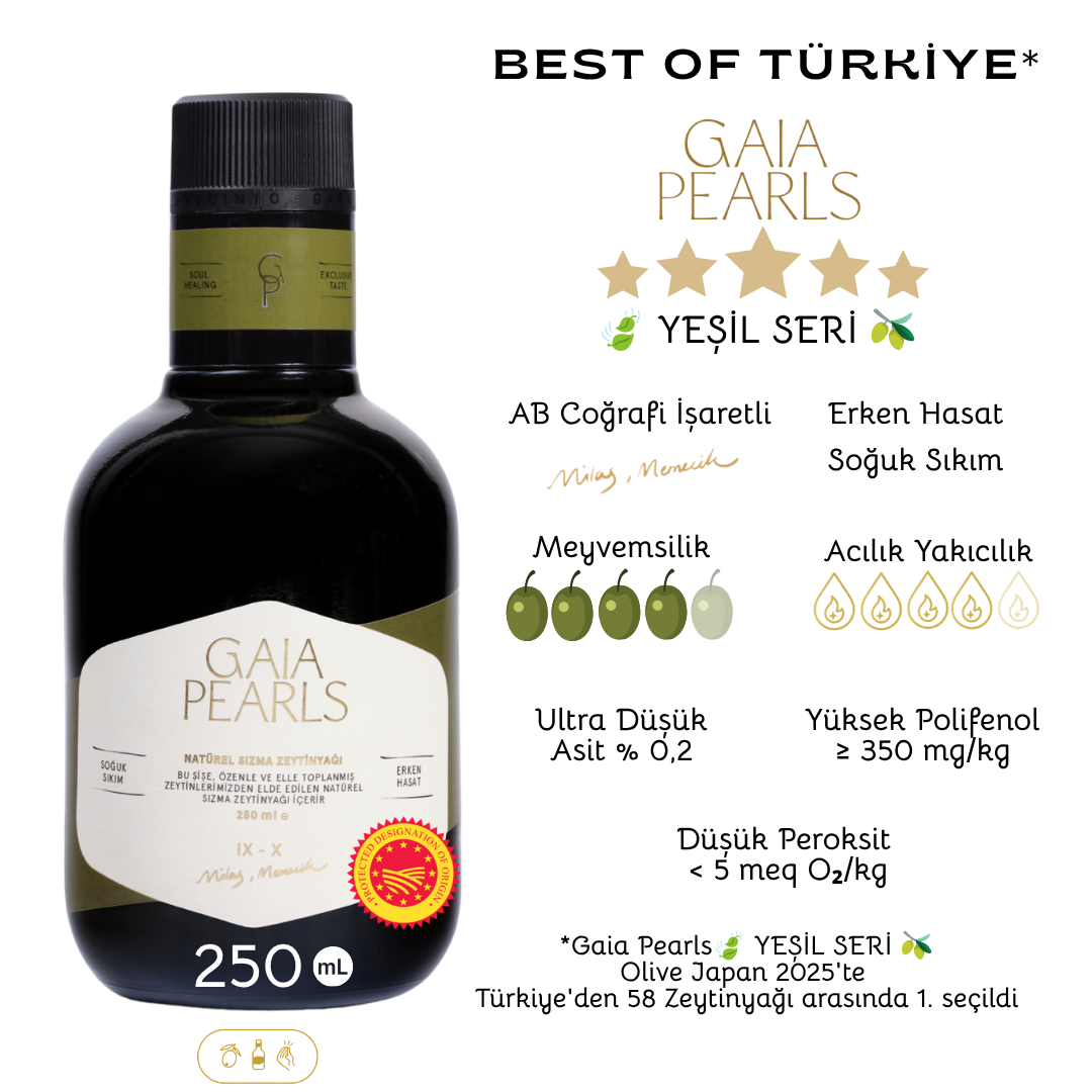 Gaia Pearls Gurme Set - Yeşil & Turuncu Seri 250ml 2'li Set