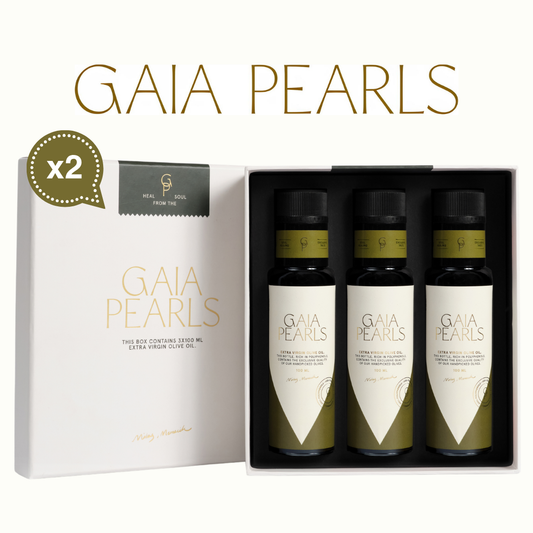 Gaia Pearls Yeşil Seri - Erken Hasat Soğuk Sıkım 3x100ml Hediyelik Kutu 2'li Set
