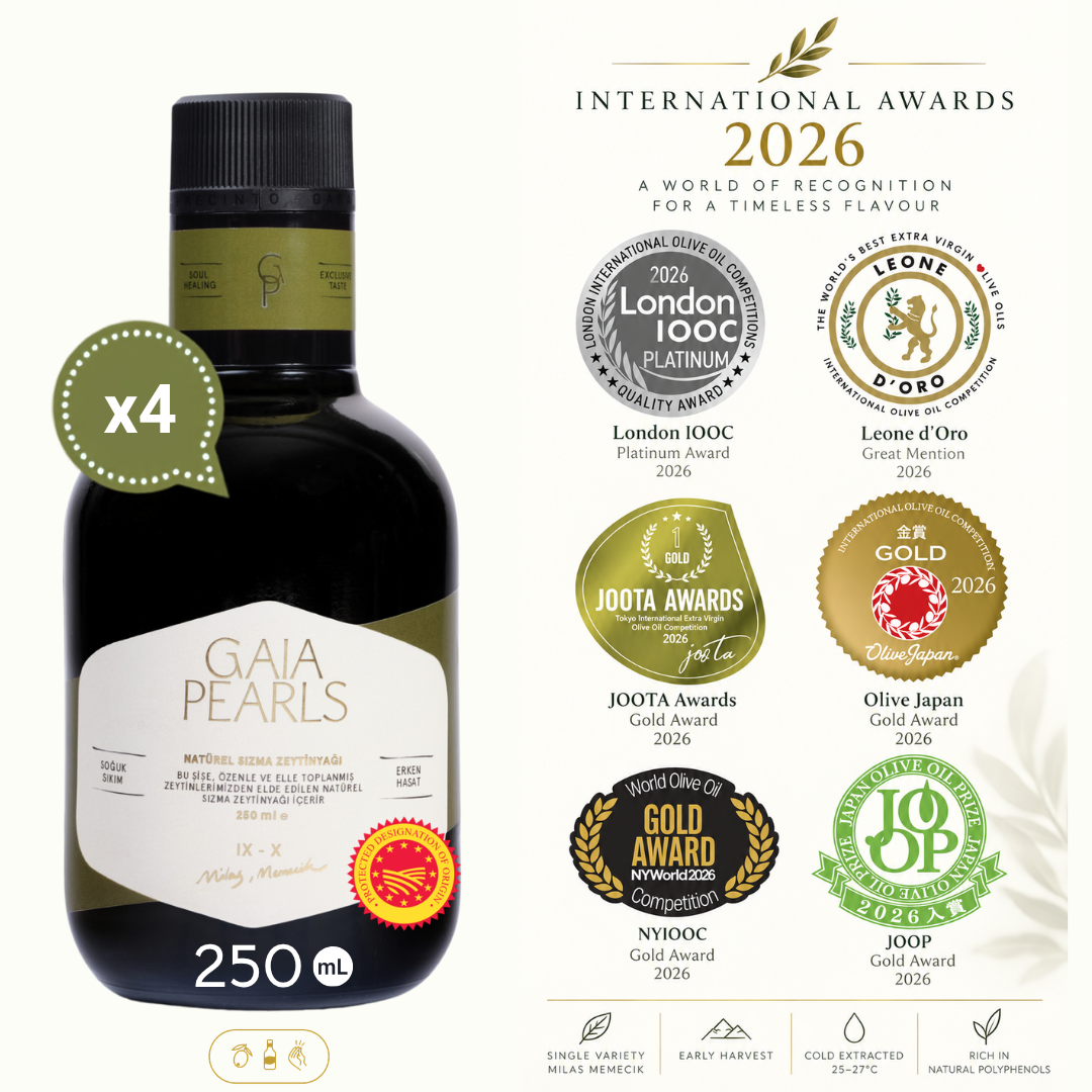Gaia Pearls Yeşil Seri - Erken Hasat Soğuk Sıkım 250ml 4'lü Set