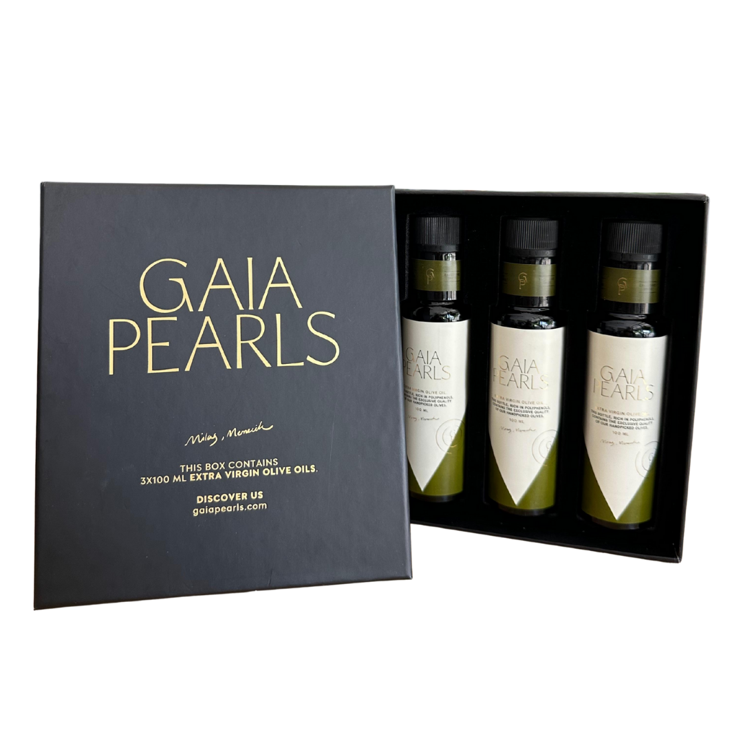 Gaia Pearls Hediyelik -Yeşil Seri   Erken Hasat Soğuk Sıkım 3x100ml